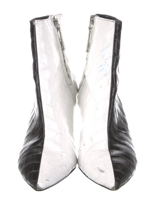 Alice + Olivia Leather Animal Print Boots