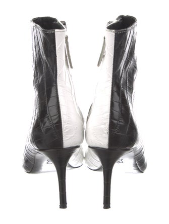 Alice + Olivia Leather Animal Print Boots