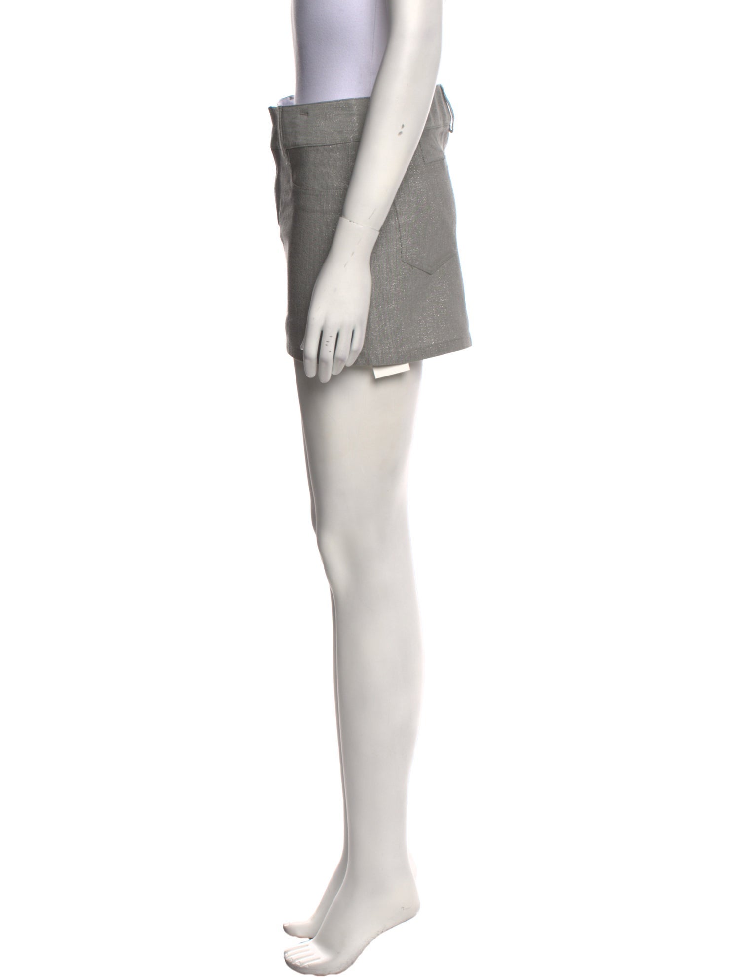 Alice + Olivia Leather Trim Embellishment Mini Skirt