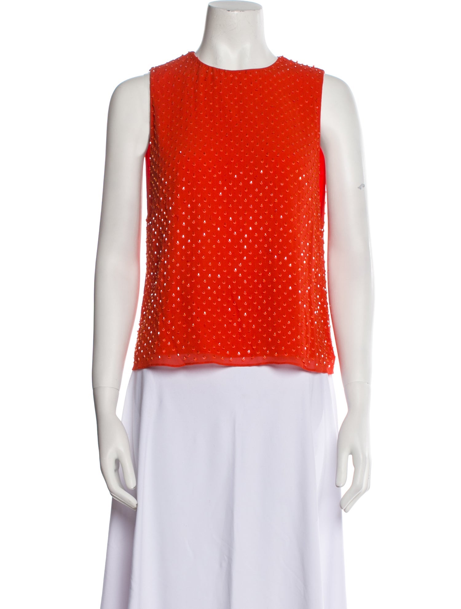 Alice + Olivia Silk Crew Neck Top