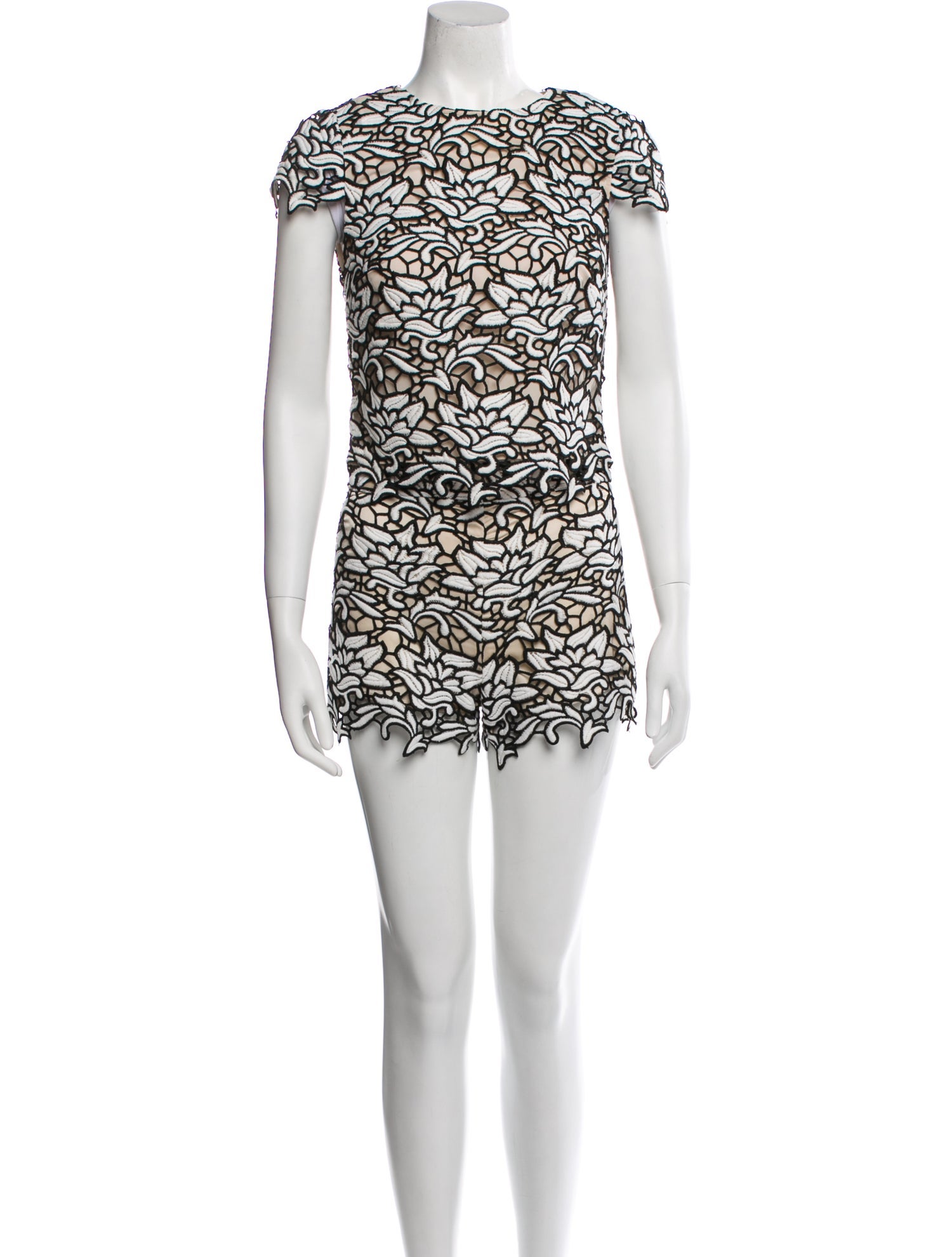 Alice + Olivia Lace Pattern Short Set