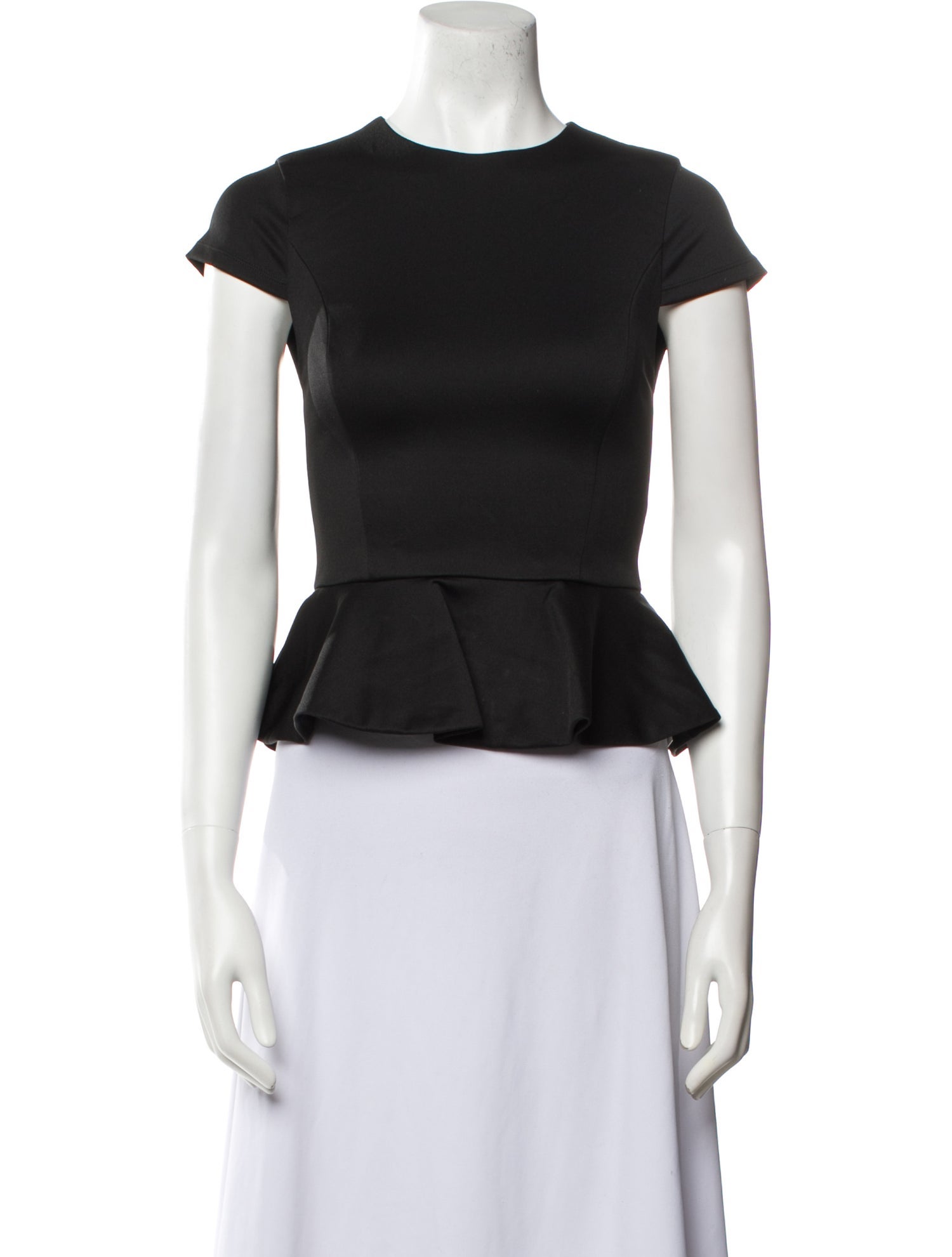 Alice + Olivia Crew Neck Short Sleeve Crop Top