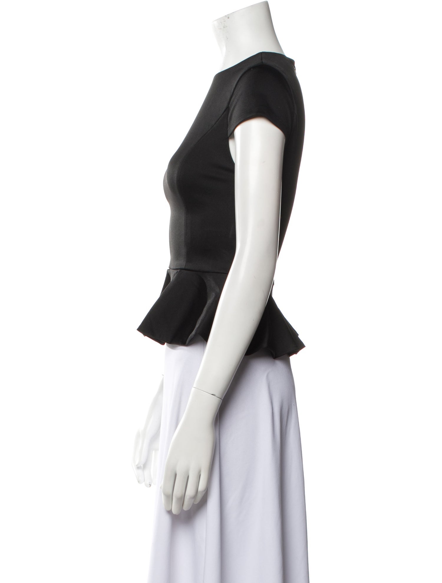 Alice + Olivia Crew Neck Short Sleeve Crop Top