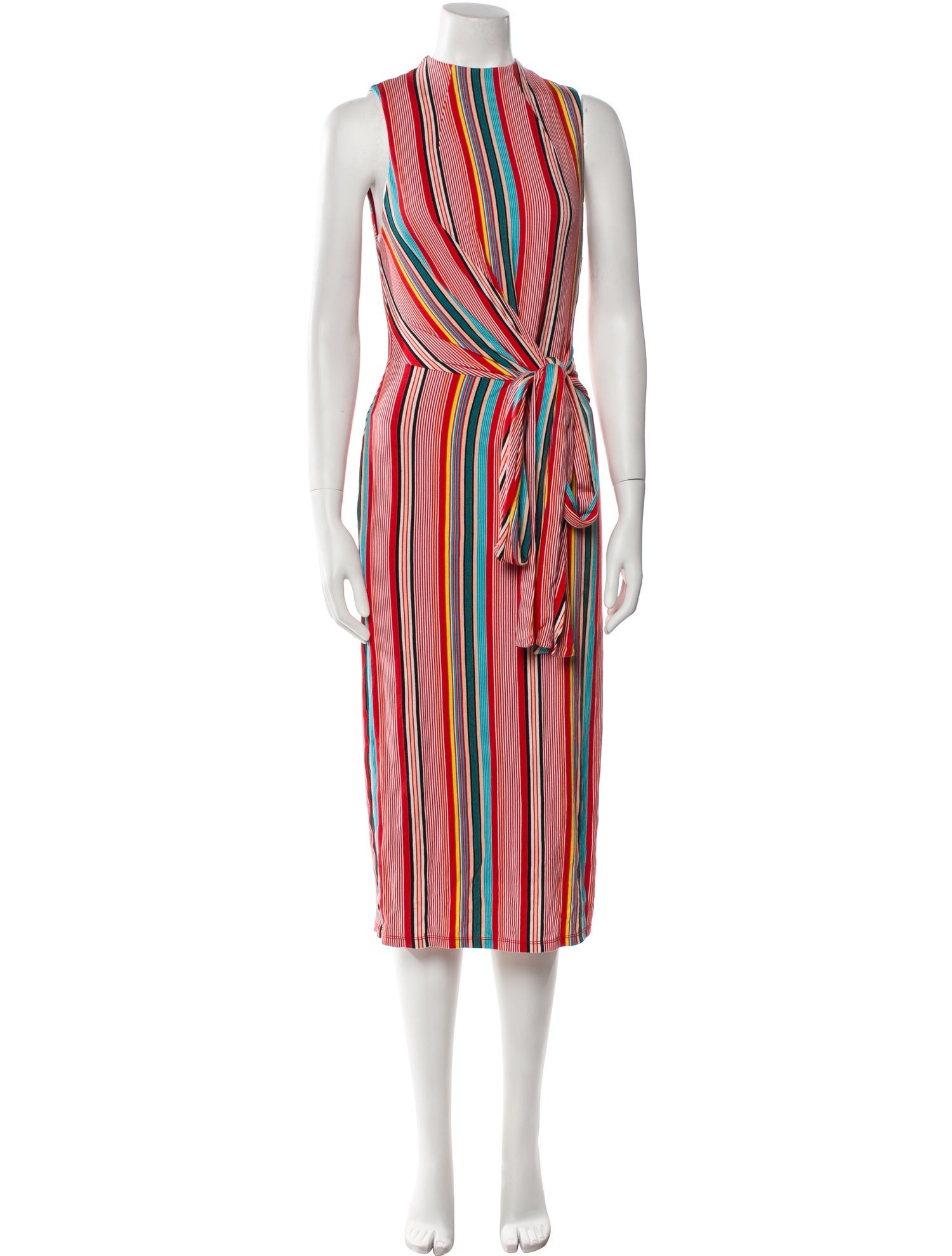Alice + Olivia Striped Midi Length Dress