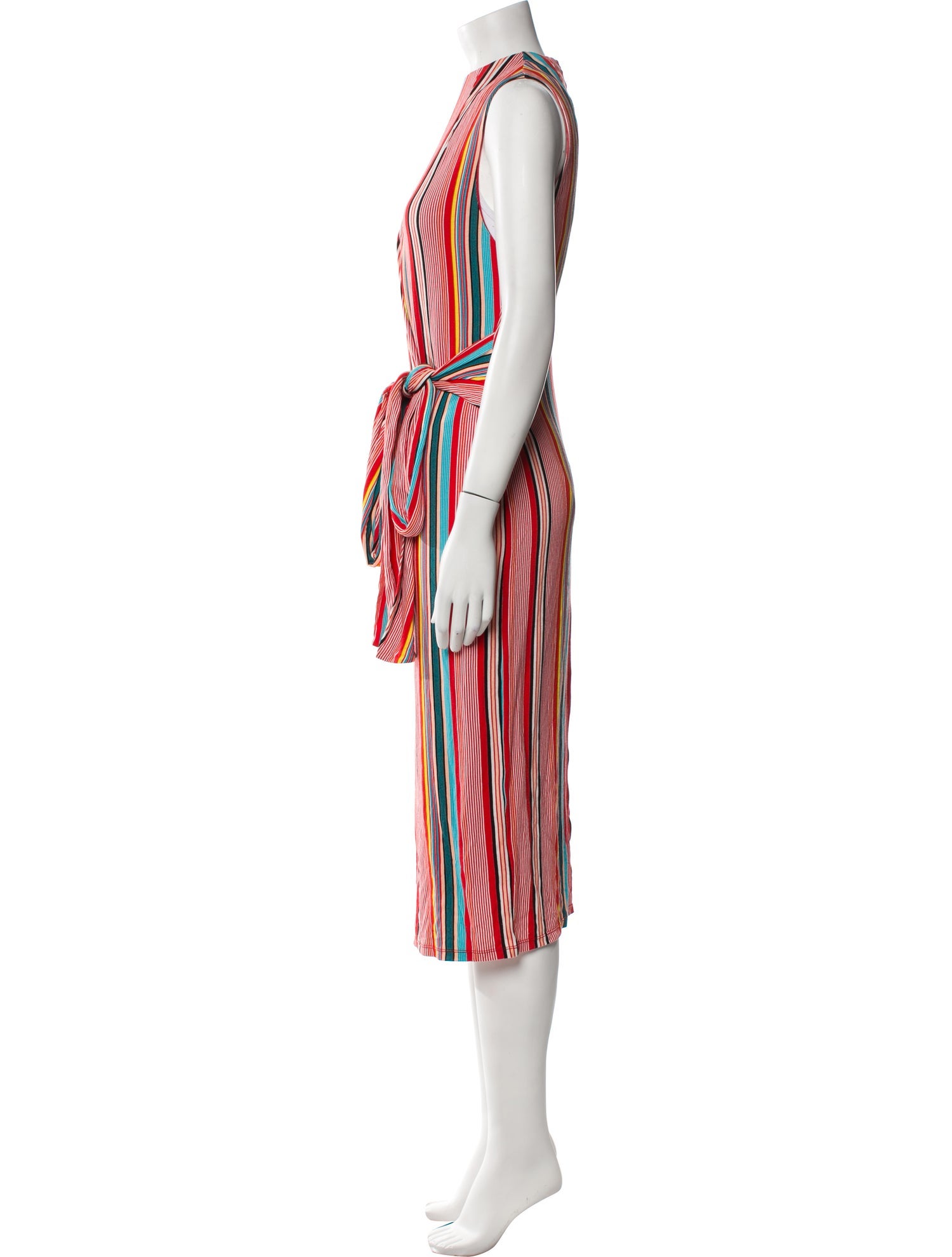 Alice + Olivia Striped Midi Length Dress