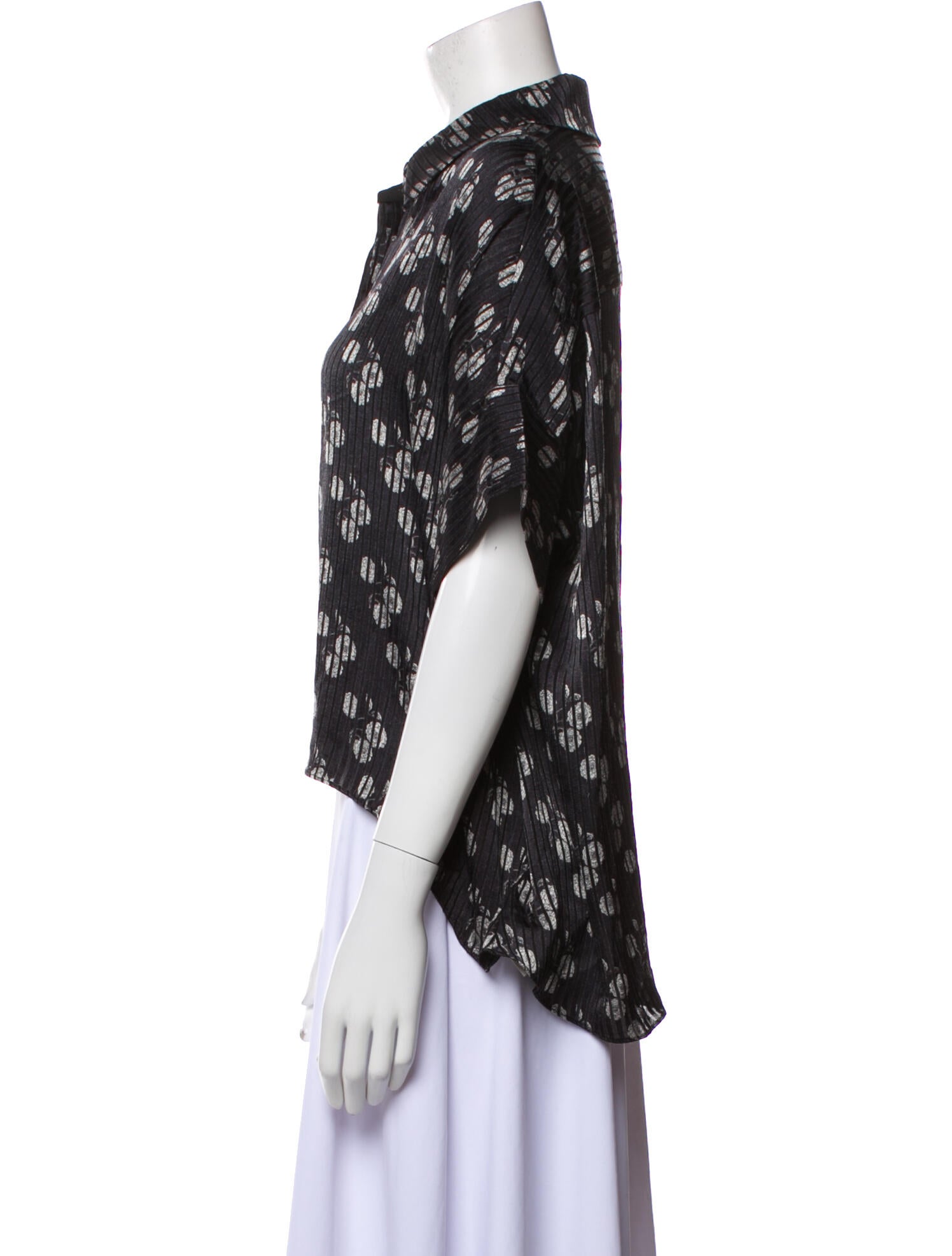 Alice + Olivia Printed Short Sleeve Polo