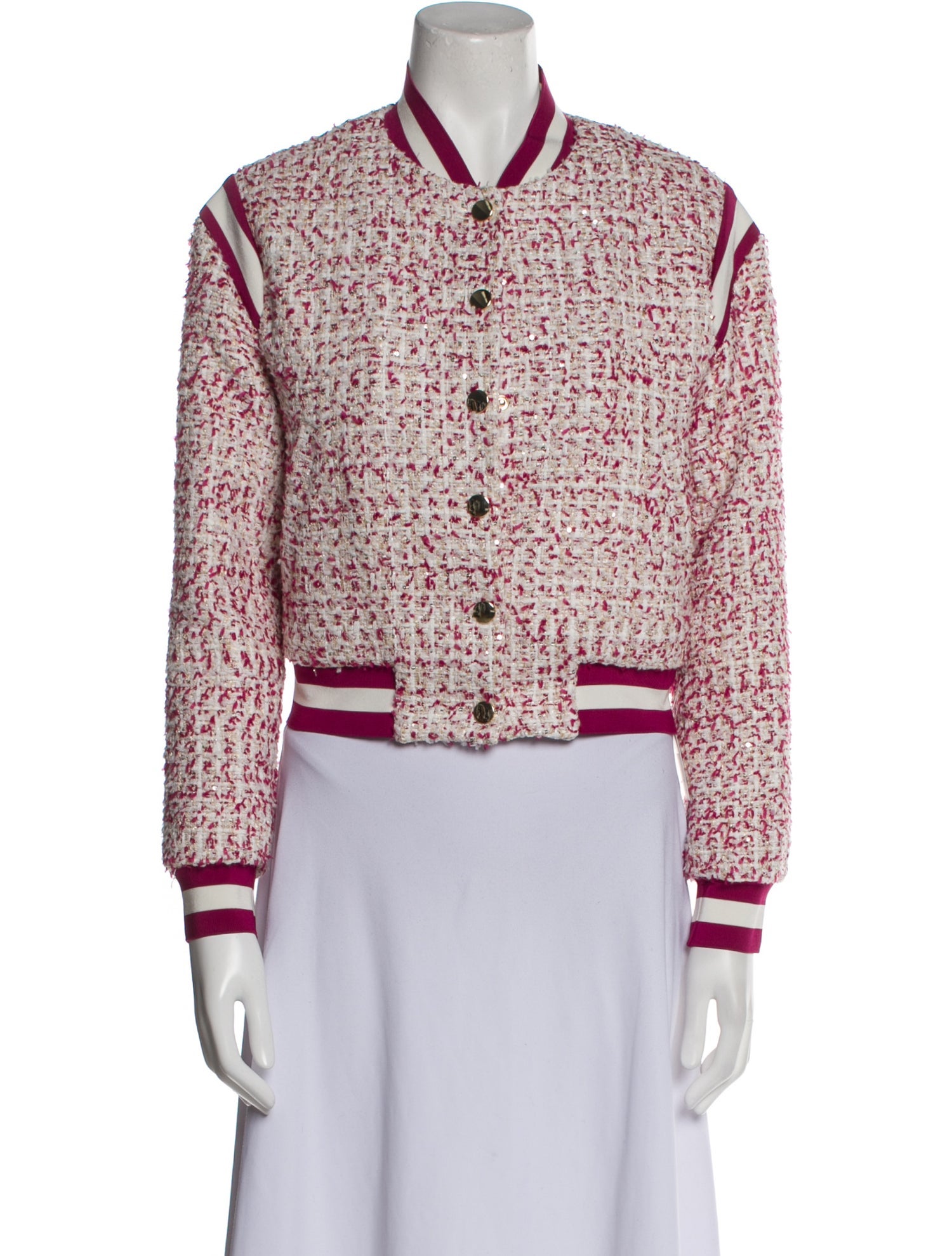 Alice + Olivia Floral Print Bomber Jacket