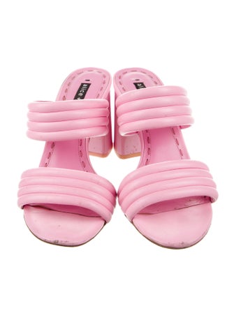 Alice + Olivia Leather Slides