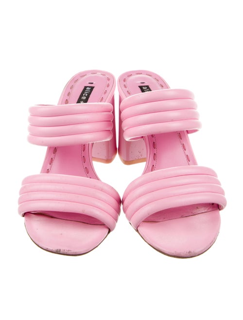 Alice + Olivia Leather Slides