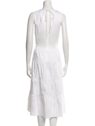 Alice + Olivia Bateau Neckline Midi Length Dress