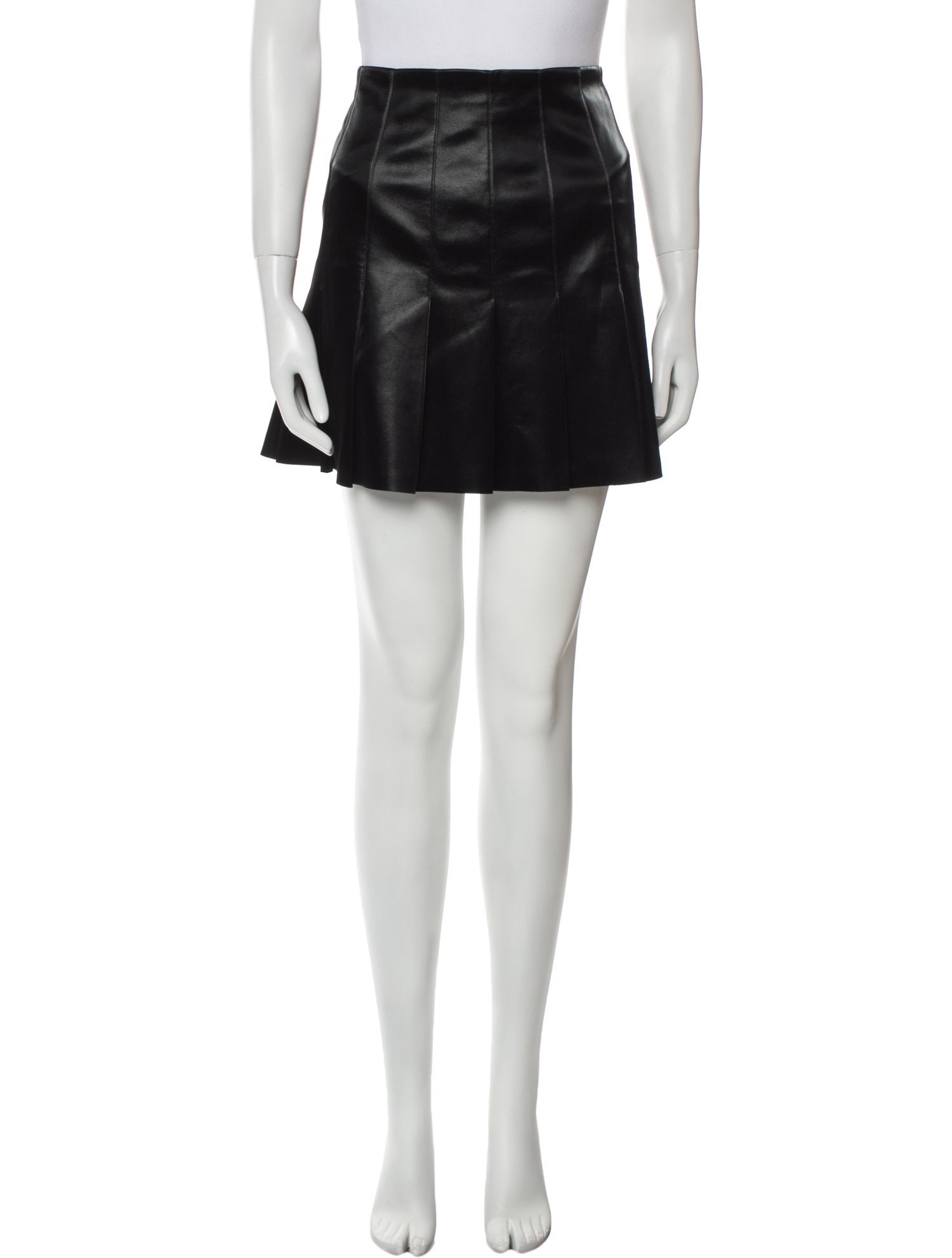 Alice + Olivia Pleated Accents Mini Skirt