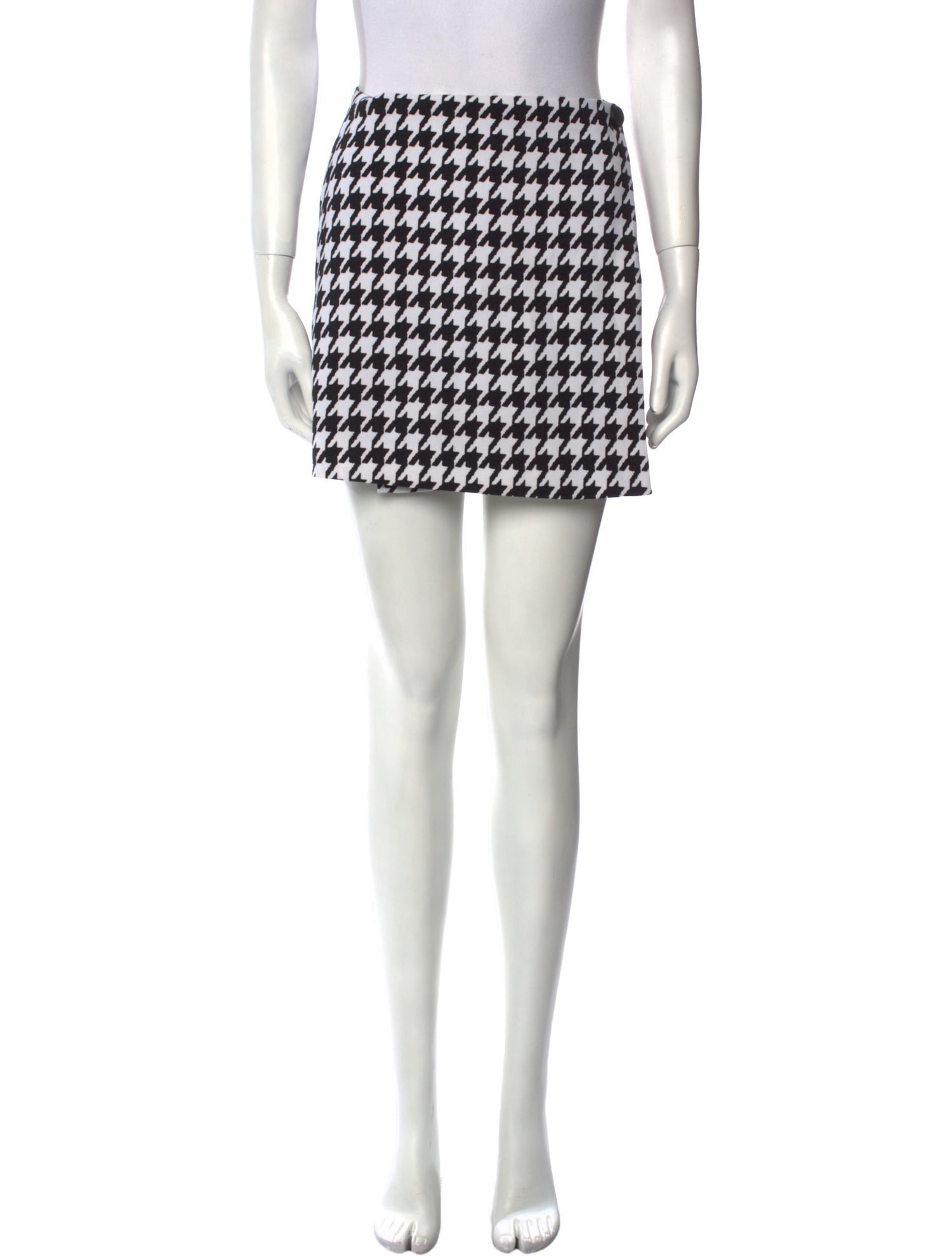 Alice + Olivia Houndstooth Print Mini Skirt