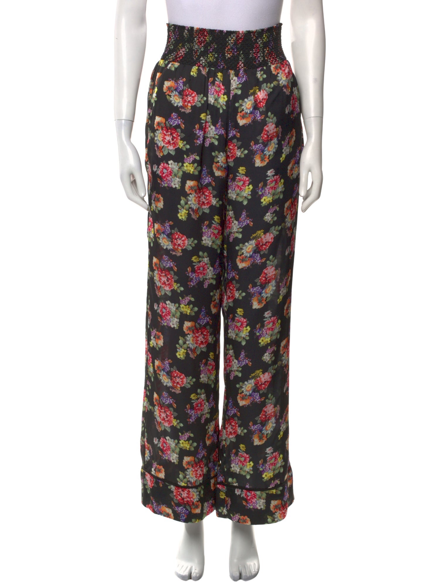 Alice + Olivia Floral Print Wide Leg Pants