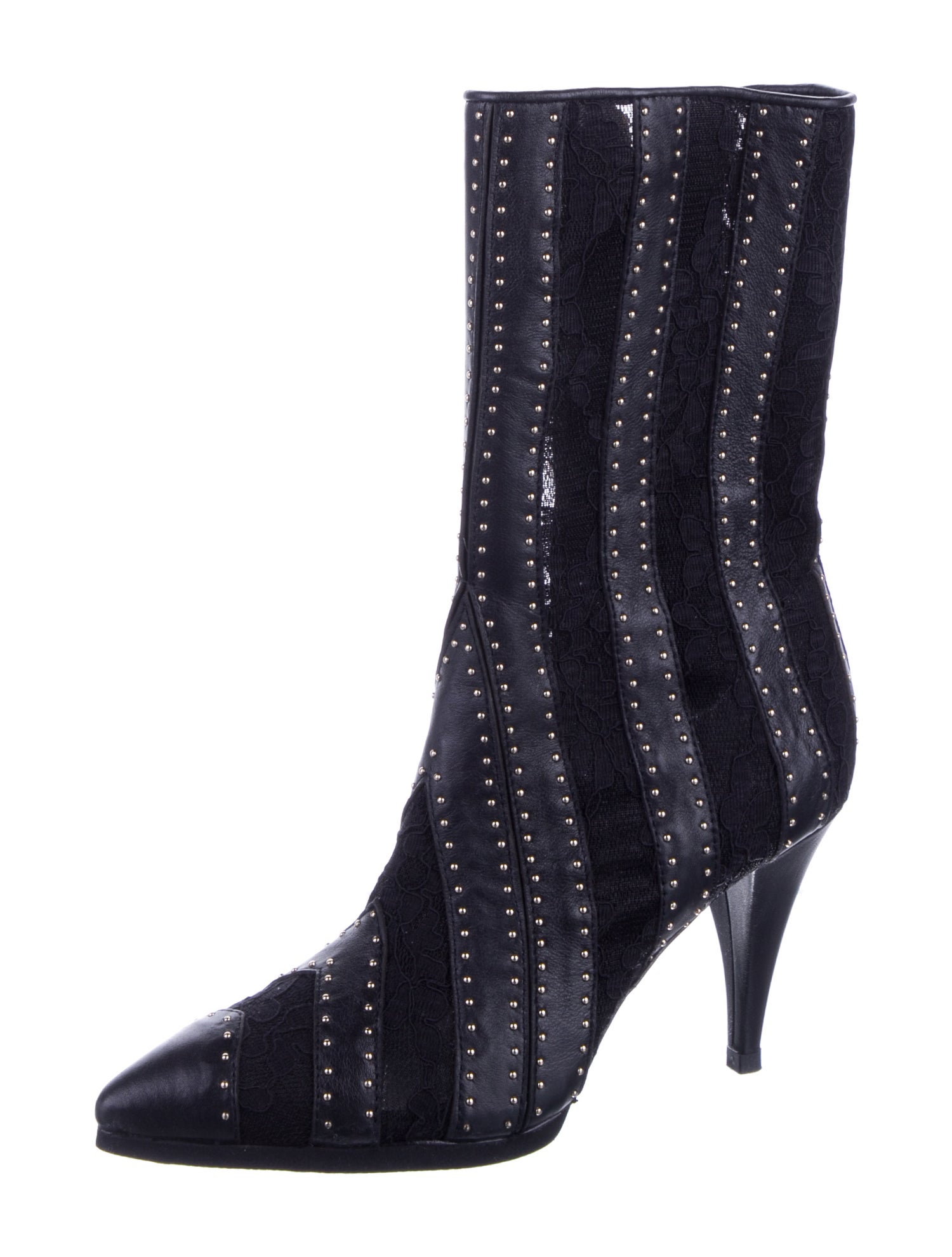 Alice + Olivia Lace Animal Print Boots