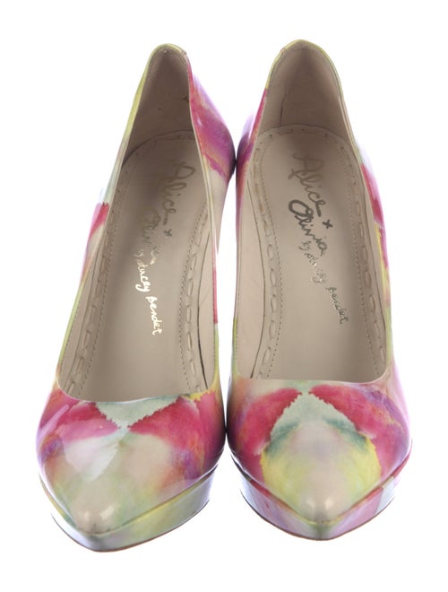Alice + Olivia Patent Leather Tie-Dye Print Pumps