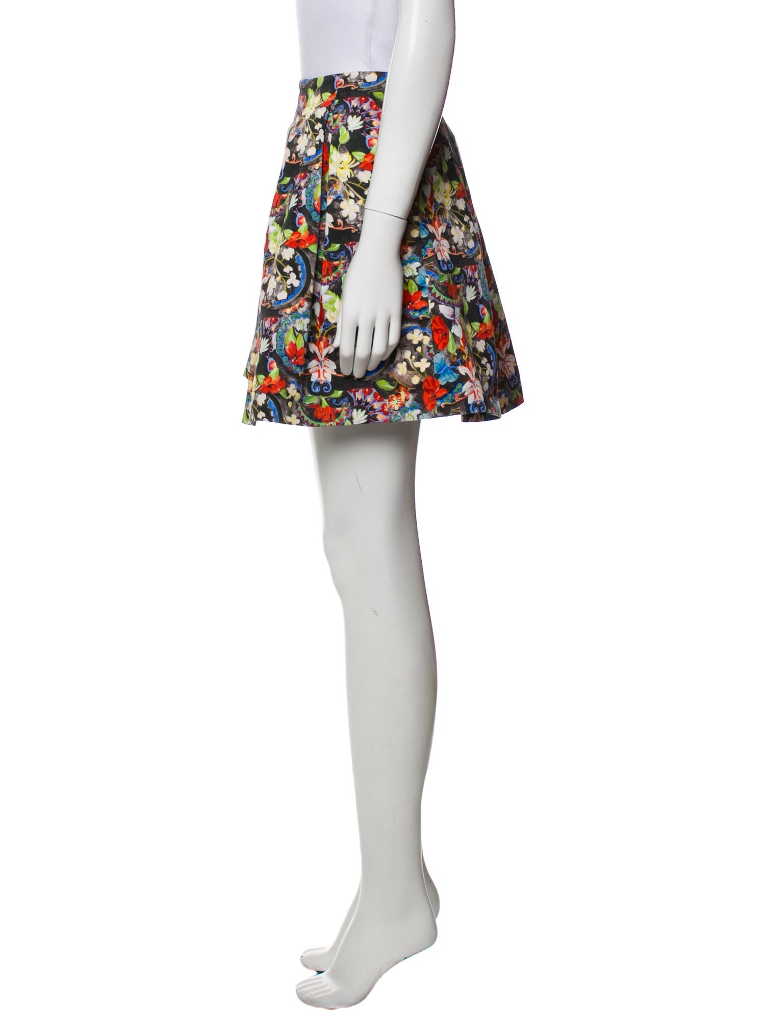 Alice + Olivia Floral Print Mini Skirt