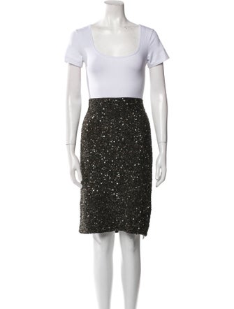 Alice + Olivia Nylon Sequin Embellishments Skirt Set
