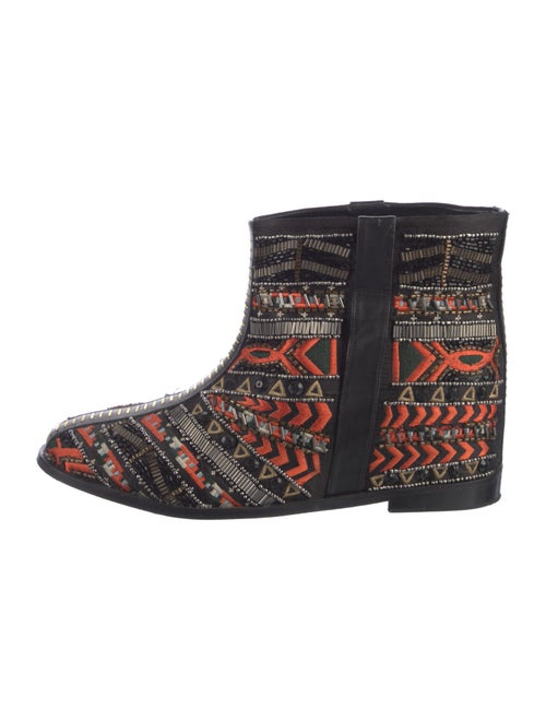 Alice + Olivia Satin Patterned Boots