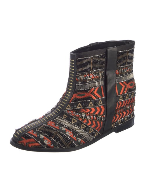 Alice + Olivia Satin Patterned Boots