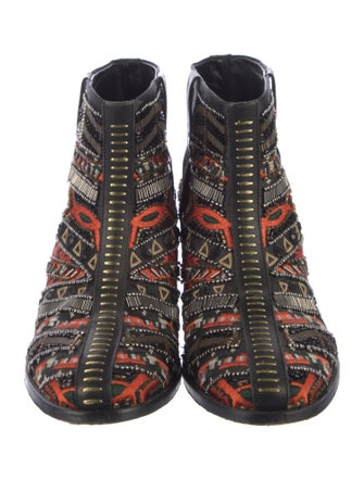 Alice + Olivia Satin Patterned Boots