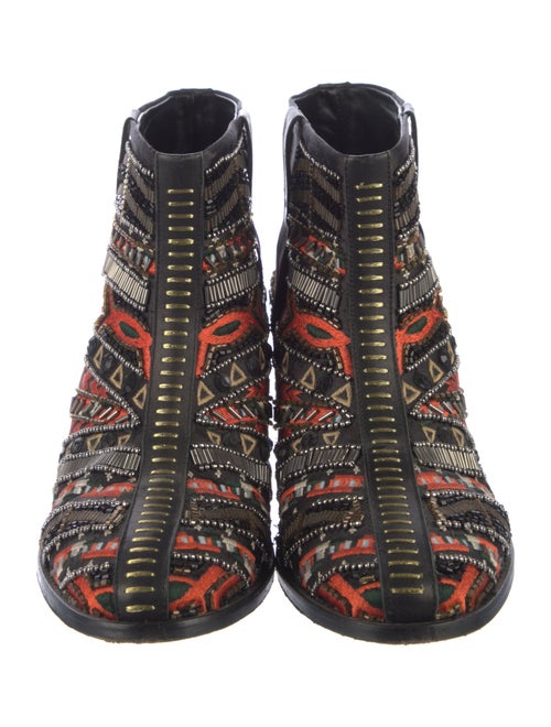 Alice + Olivia Satin Patterned Boots