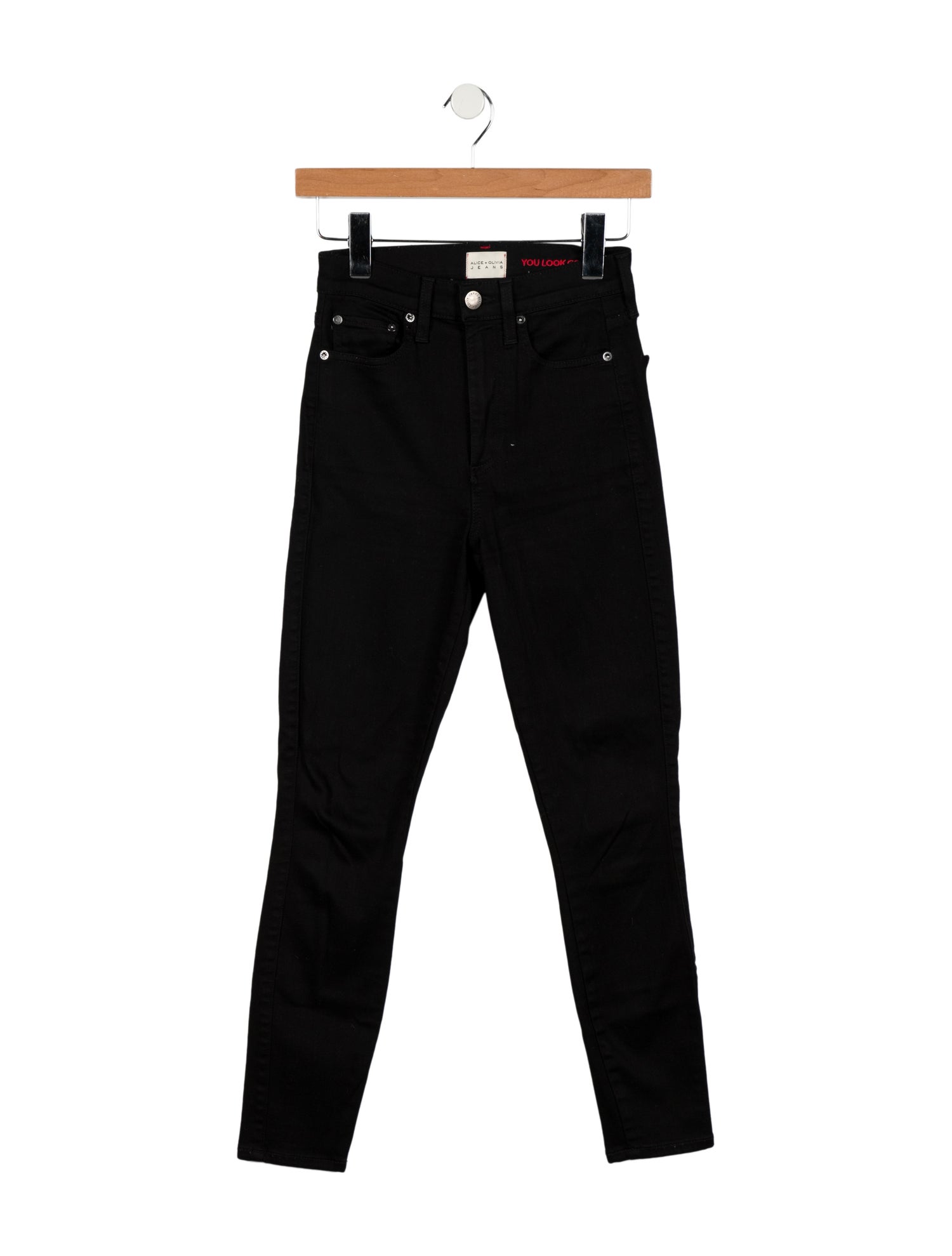 Alice + Olivia Mid-Rise Skinny Leg Jeans