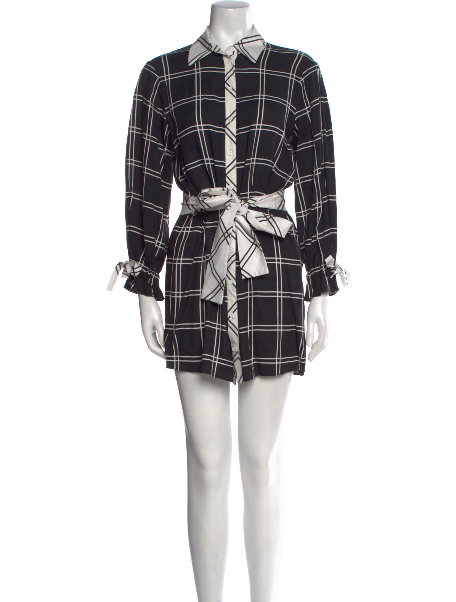 Alice + Olivia Plaid Print Mini Dress