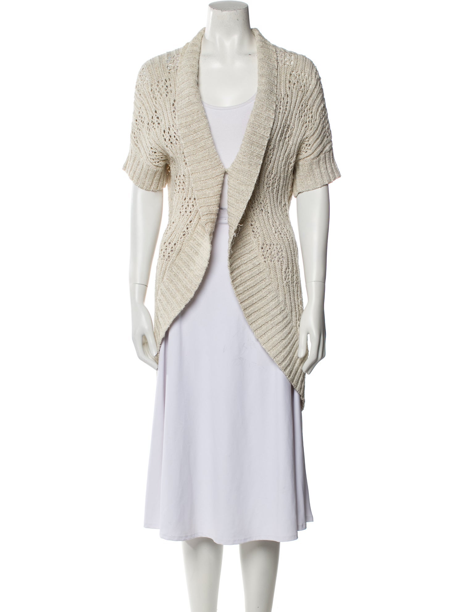 Alice + Olivia Linen V-Neck Sweater