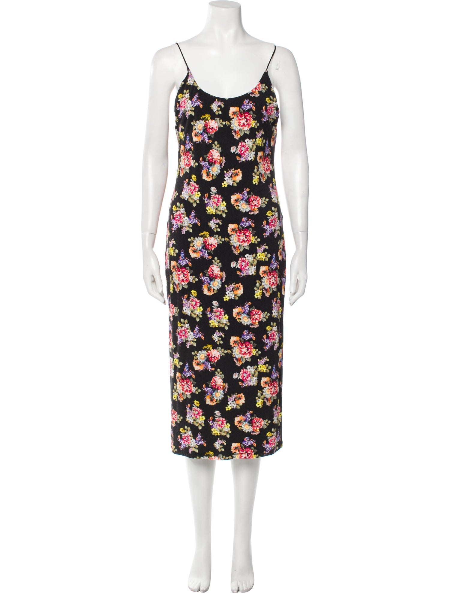 Alice + Olivia Floral Print Midi Length Dress