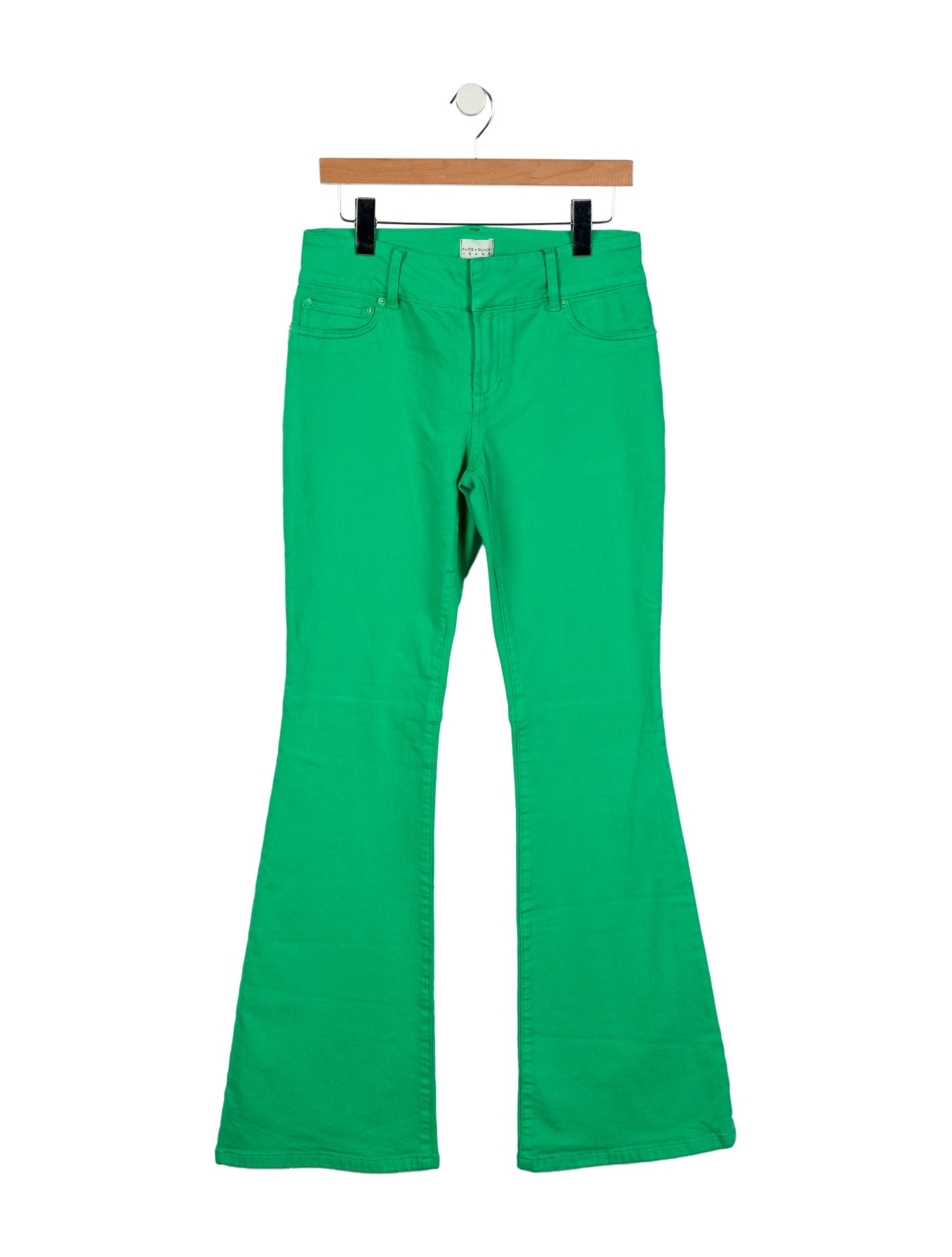 Alice + Olivia Mid-Rise Wide Leg Jeans