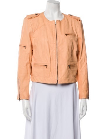 Alice + Olivia Jackets Lamb Leather Biker Jacket L