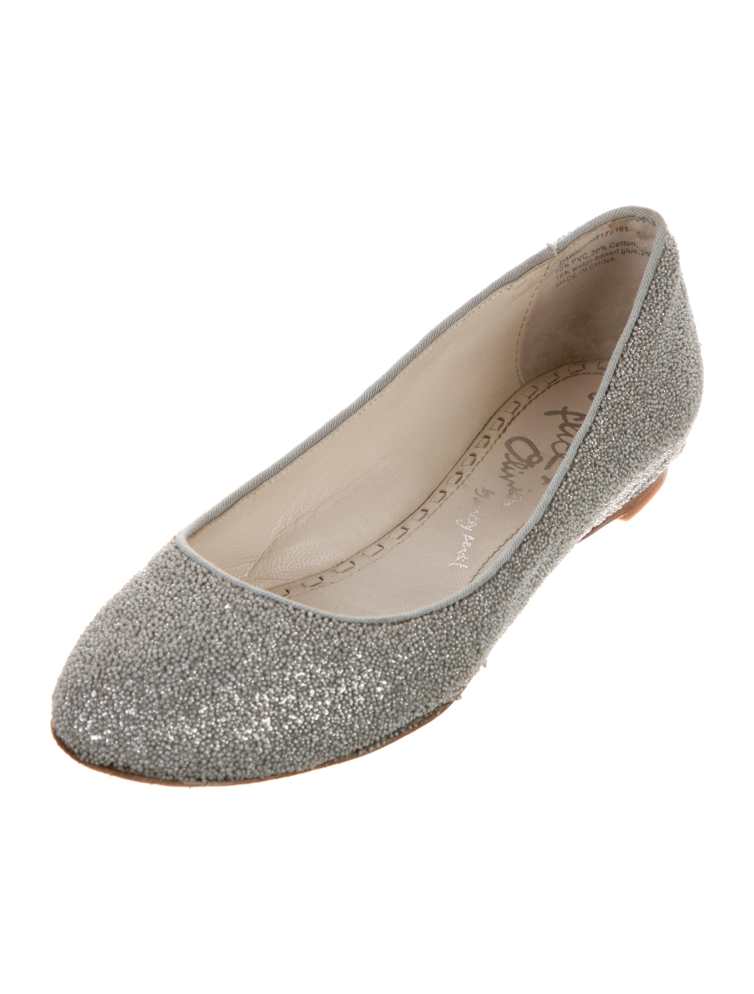 Alice + Olivia Glitter Accents Ballet Flats