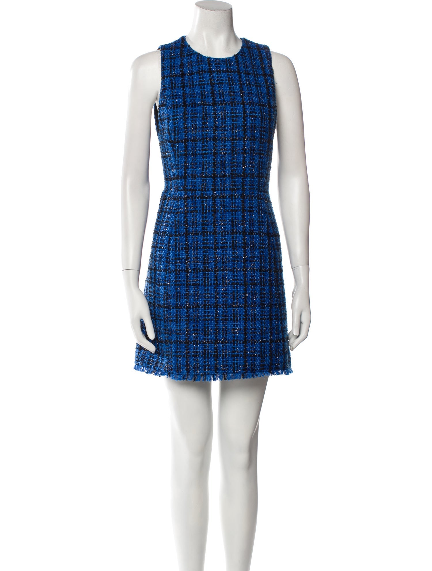 Alice + Olivia Plaid Print Mini Dress