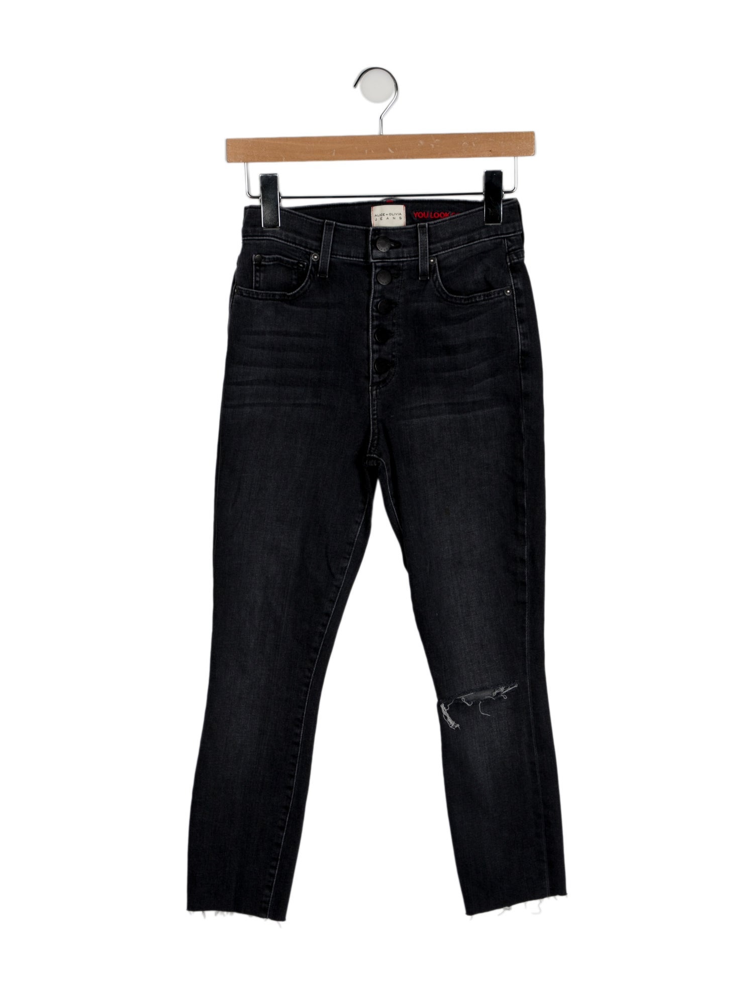 Alice + Olivia Mid-Rise Skinny Leg Jeans