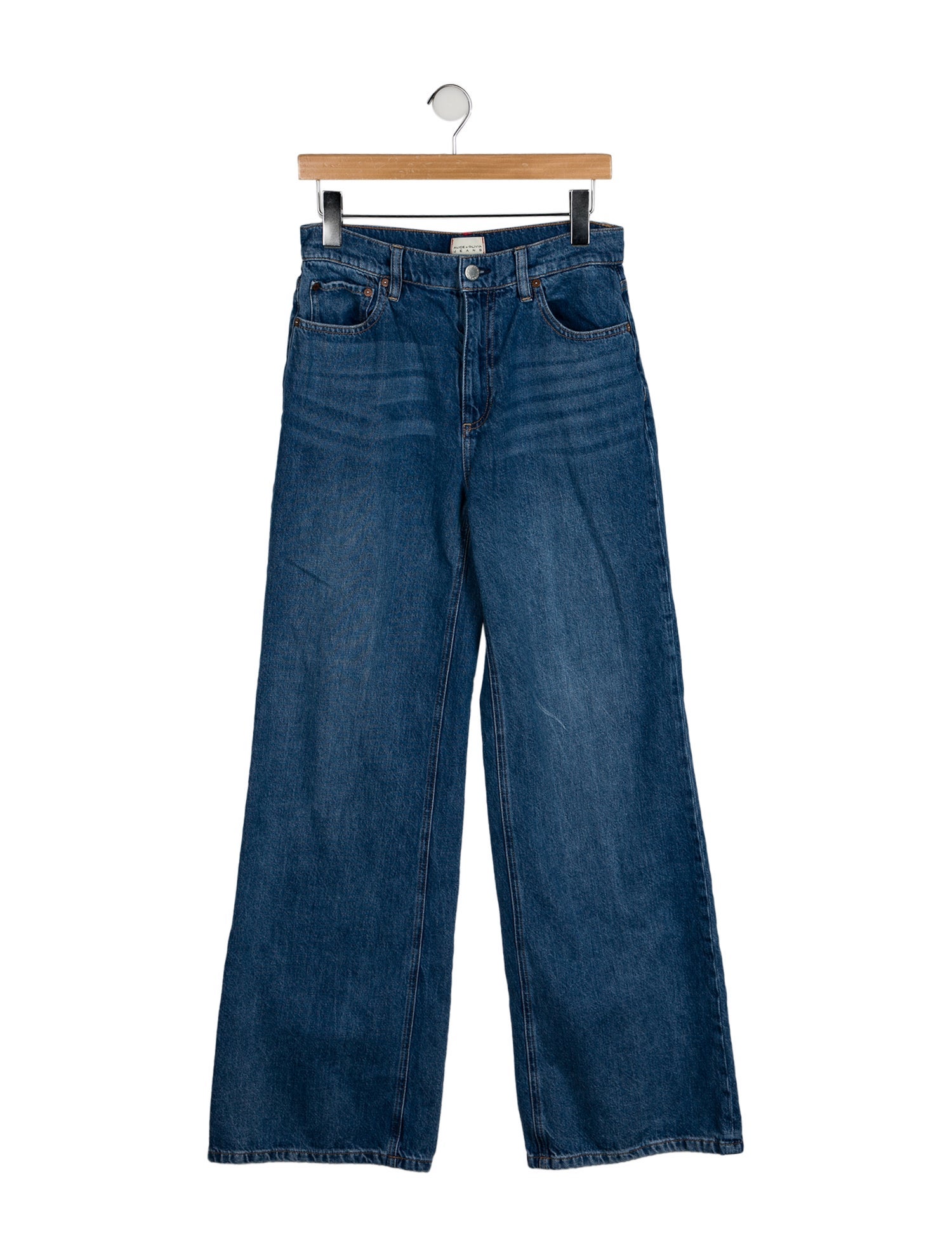Alice + Olivia High-Rise Wide Leg Jeans