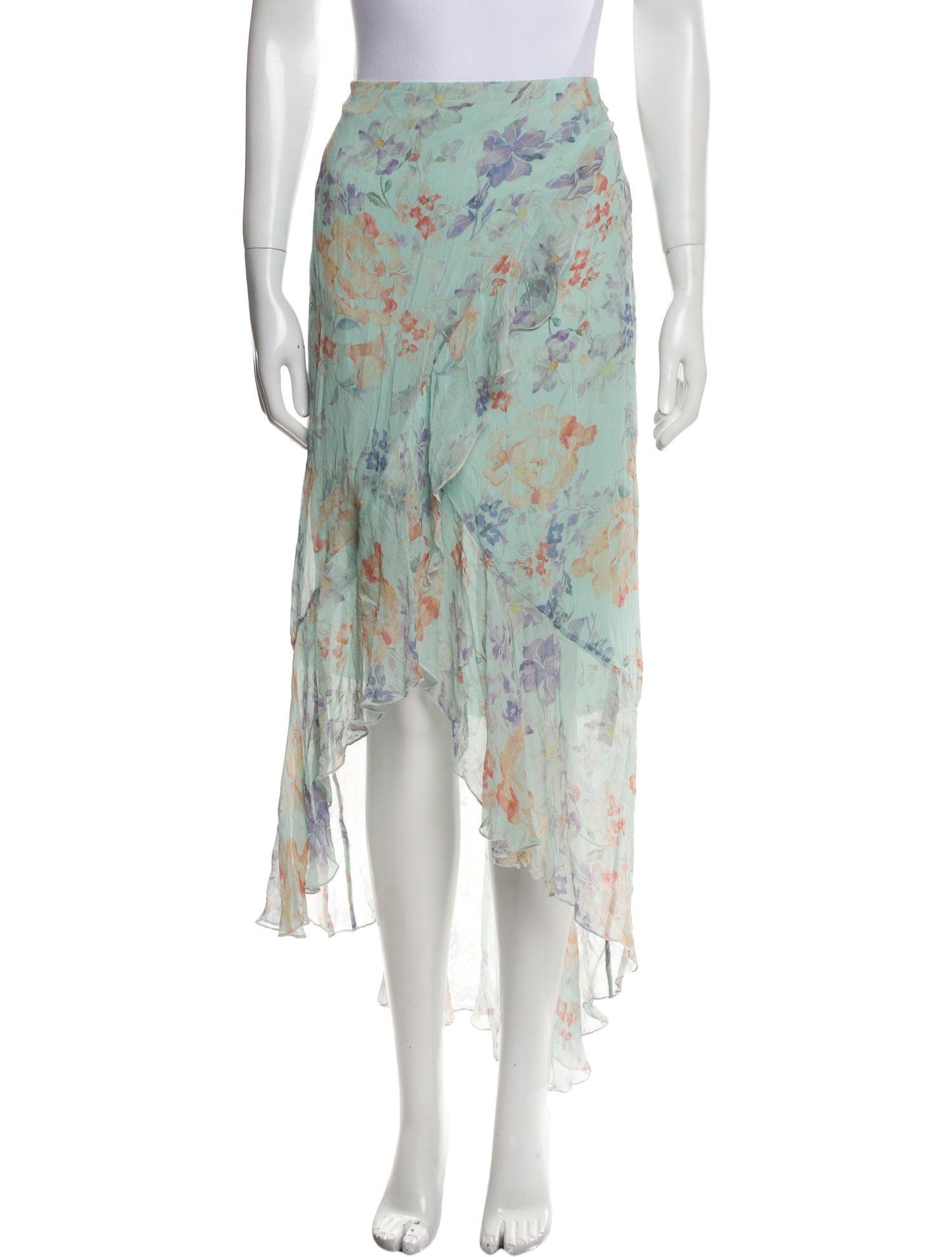 Alice + Olivia Floral Print Long Skirt