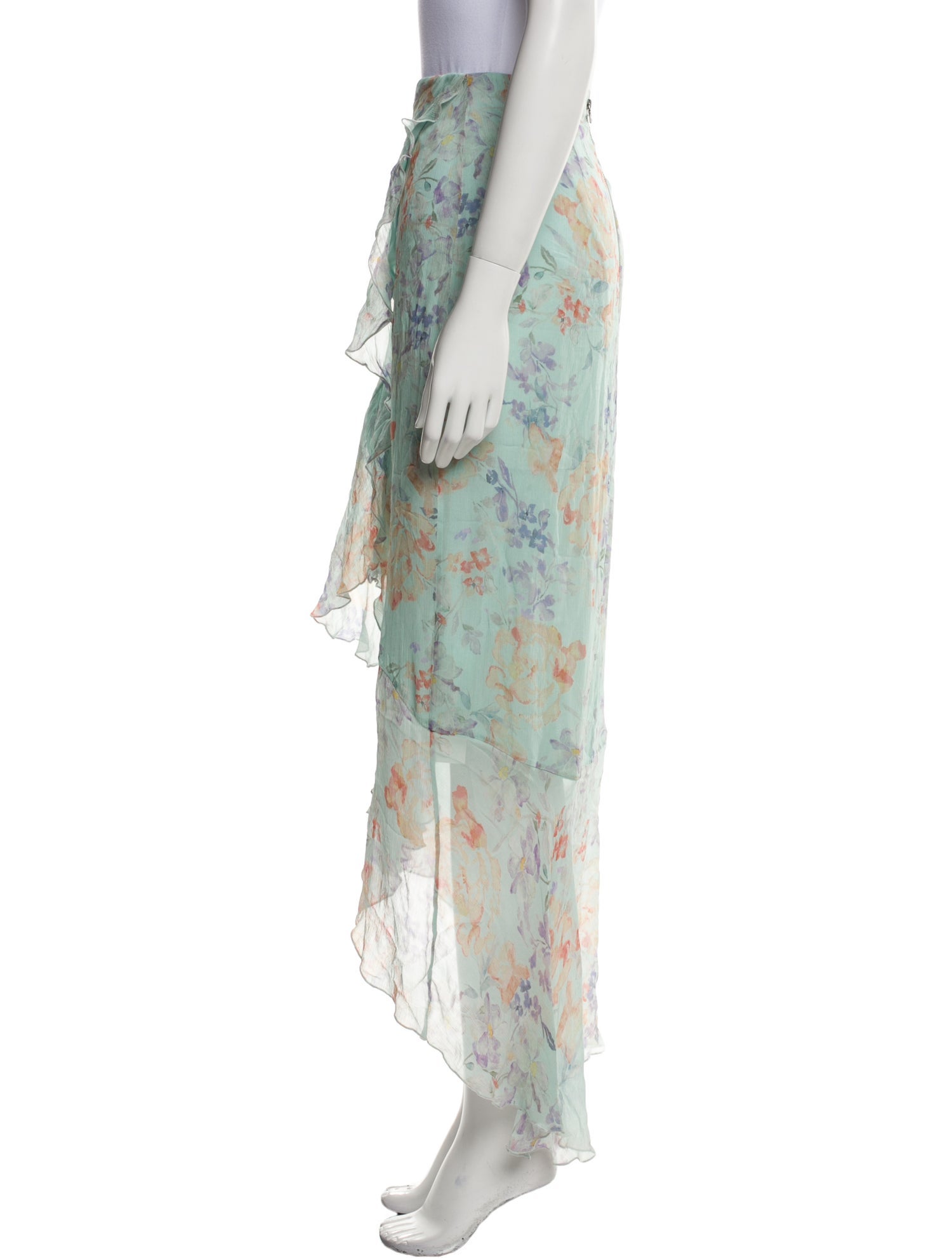 Alice + Olivia Floral Print Long Skirt