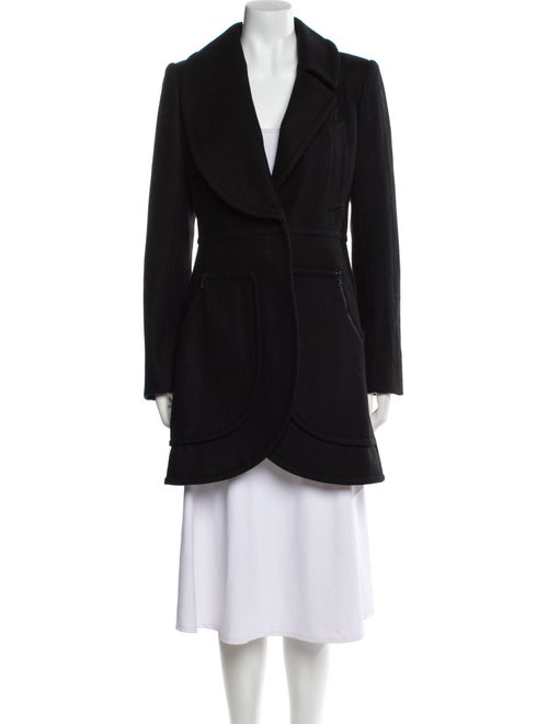 Alice + Olivia Wool Faux Fur Coat