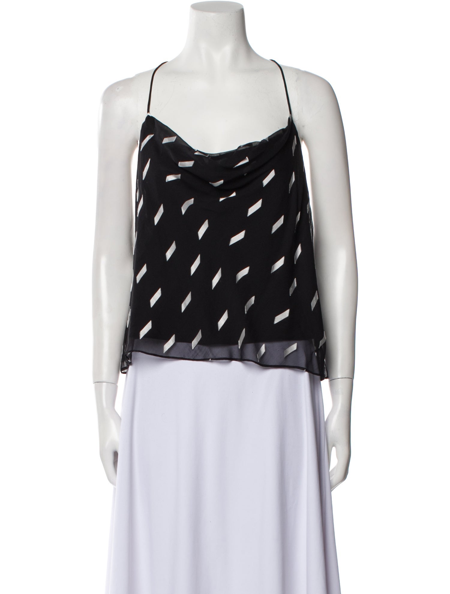 Alice + Olivia Printed Cowl Neck Top