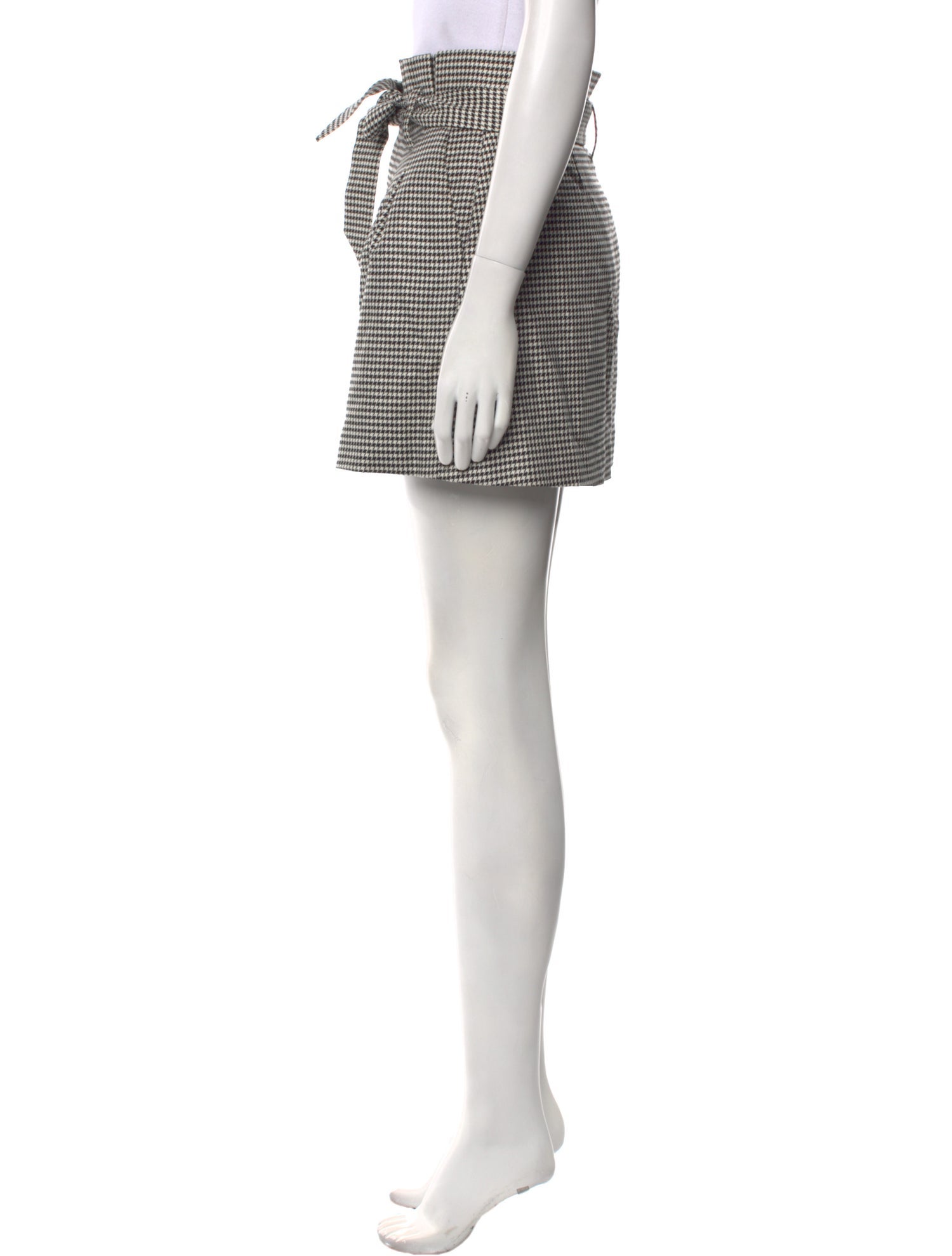 Alice + Olivia Houndstooth Print Mini Skirt