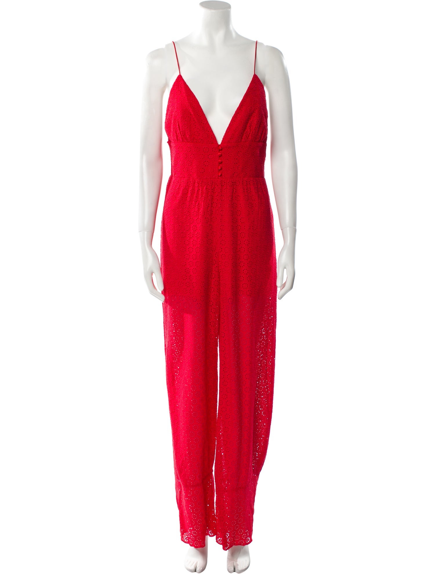Alice + Olivia Plunge Neckline Jumpsuit