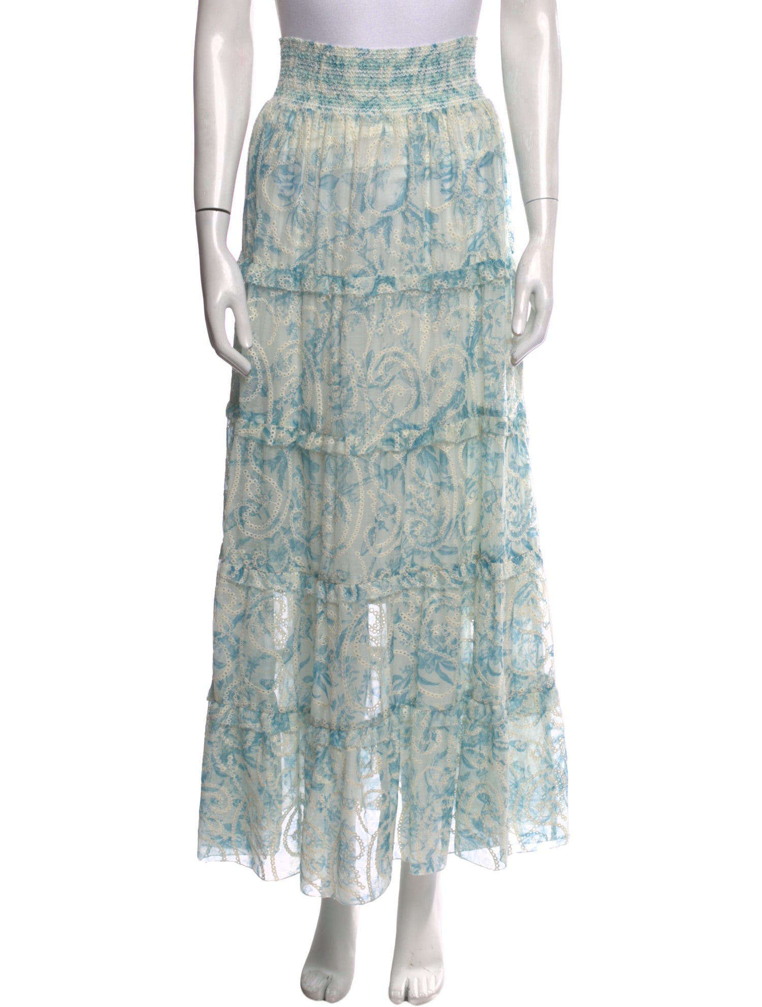 Alice + Olivia Floral Print Long Skirt