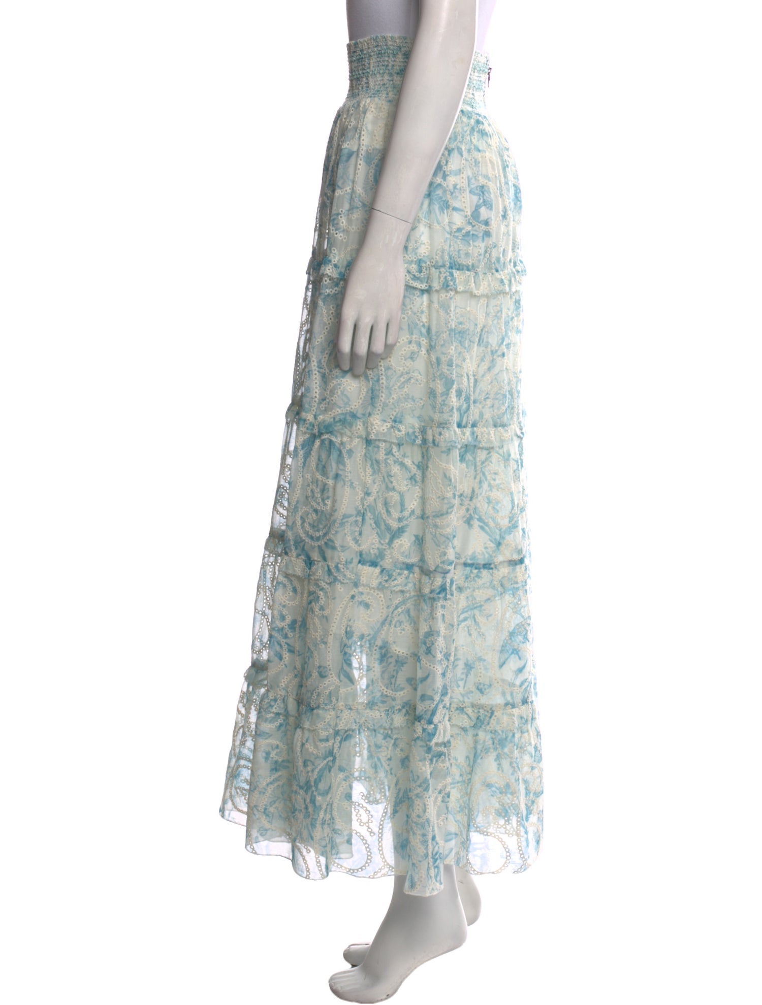 Alice + Olivia Floral Print Long Skirt