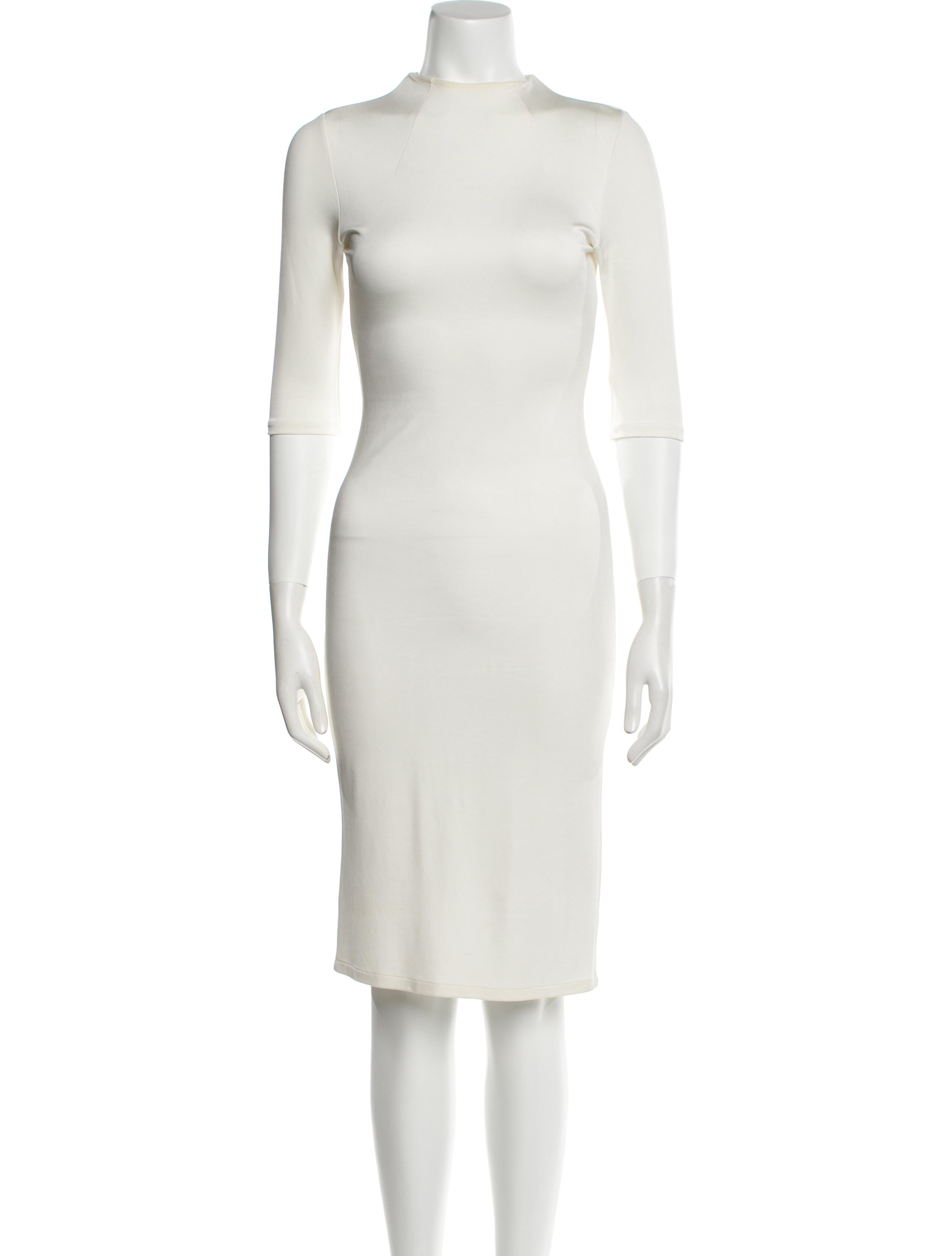 Alice + Olivia Mock Neck Midi Length Dress