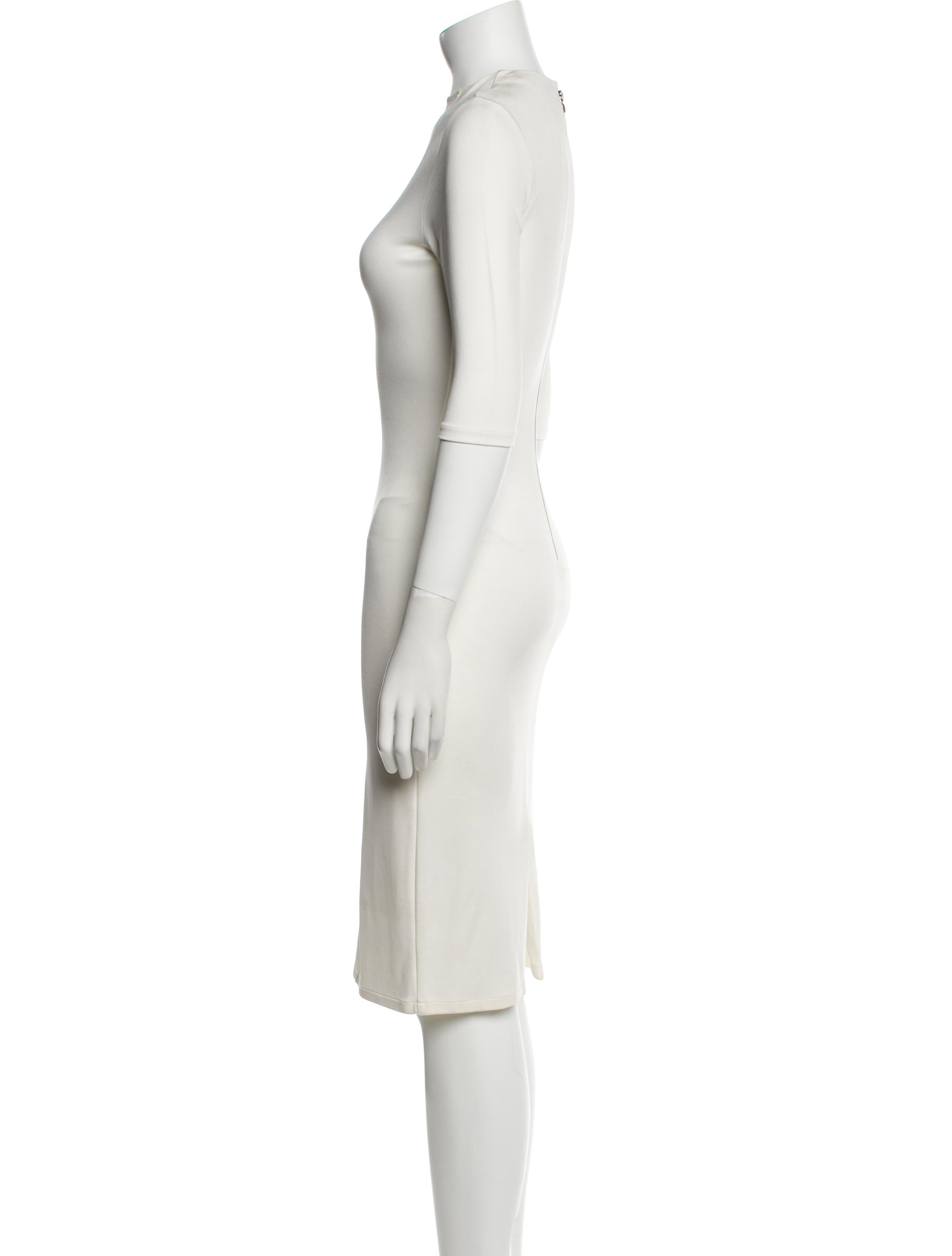 Alice + Olivia Mock Neck Midi Length Dress