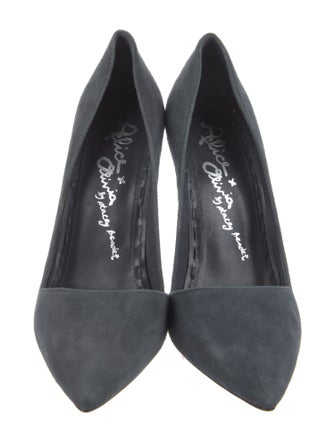 Alice + Olivia Suede D'Orsay Pumps