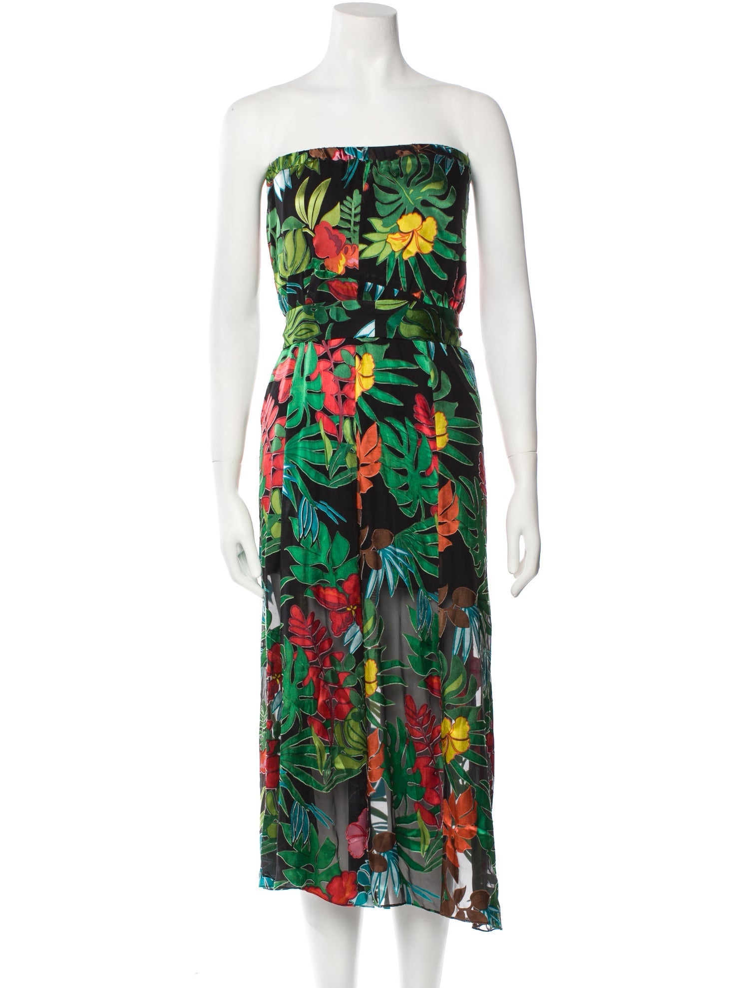 Alice + Olivia Floral Print Midi Length Dress w/ Tags