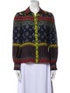 Alice + Olivia Silk Printed Button-Up Top