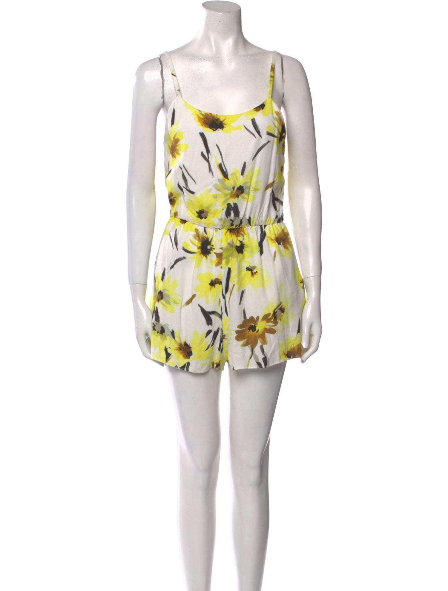 Alice + Olivia Floral Print Scoop Neck Romper