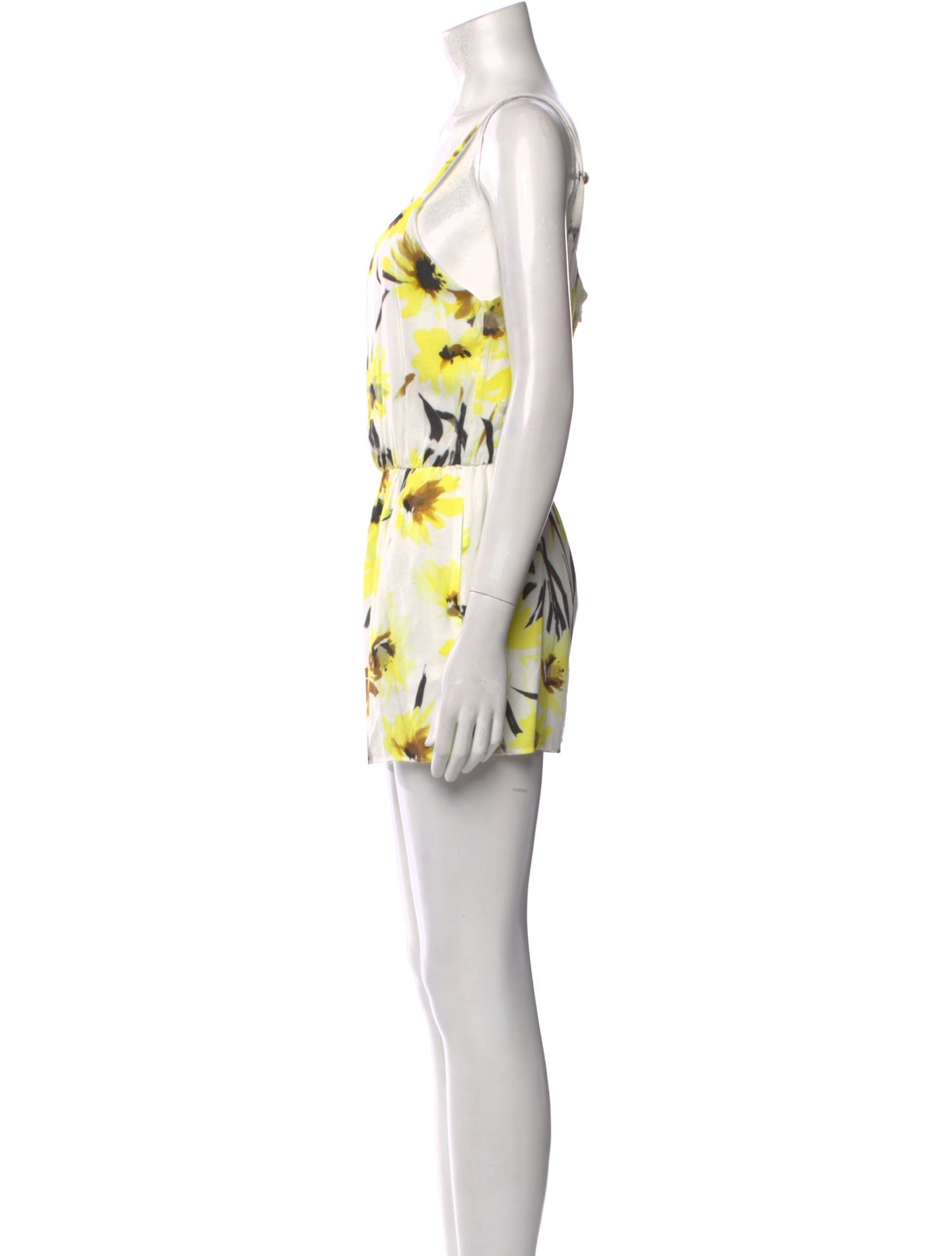 Alice + Olivia Floral Print Scoop Neck Romper